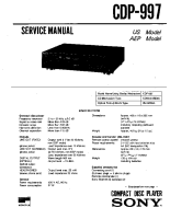 Sony CDP-997 - Service Manual 